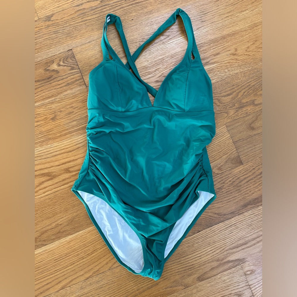 CupShE NWT XL one piece in turquoise with strap detail - Picture 3 of 6